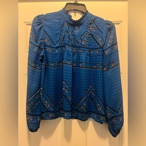 Blue Floral Women's Top